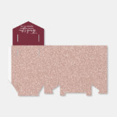 バラ金ゴールドグリッターとブルゴーニュ結婚ーズありがとう フェイバーボックス (折り畳みなし)