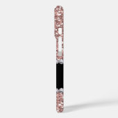 バラ金ゴールドグリッターとGems（名前とモノグラム付き） Case-Mate iPhoneケース (裏面 / 左)