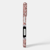 バラ金ゴールドグリッターとGems（名前とモノグラム付き） Case-Mate iPhoneケース (裏面 / 右)