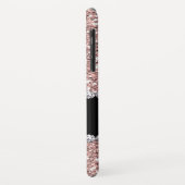 バラ金ゴールドグリッターとGems(名前とモノグラム付き) Case-Mate iPhoneケース (裏面/左)