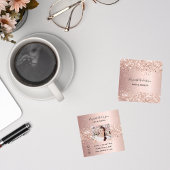 バラ金ゴールドグリッターの写真 スクエア名刺