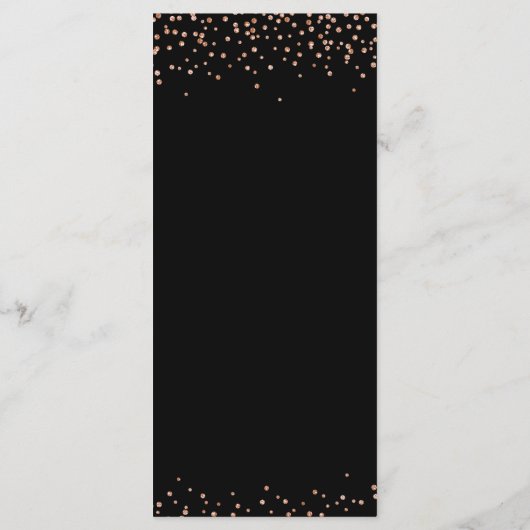 バラ金ゴールドグリッターの輝く時間を飲むメニューカード メニュー (裏面)