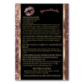 バラ金ゴールドグリッターのLipsense Senegenceの説明 テーブルナンバー (裏面)