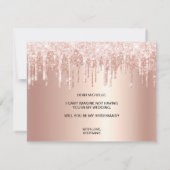 バラ金ゴールドグリッターは私の花嫁になる 招待状 (裏面)