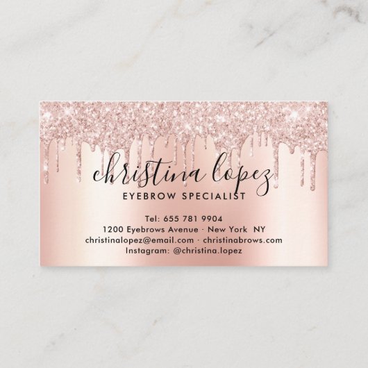 バラ金ゴールドグリッターは金属ブローを乾エレガントかす 名刺 (裏面)