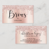 バラ金ゴールドグリッターは金属ブローを乾エレガントかす 名刺 (正面/裏面)