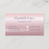 バラ金ゴールドグリッターは金属メイクアップ毛を乾燥させる 名刺 (裏面)