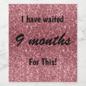 バラ金ゴールドグリッターは、この新しい母のために9ヶ月を待った ワインラベル (シングルラベル)