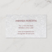 バラ金ゴールドグリッターまばたき&ブローズメイクアップアーティスト 名刺 (裏面)