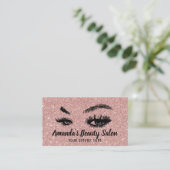 バラ金ゴールドグリッターまばたき&ブローズメイクアップアーティスト 名刺 (スタンド正面)