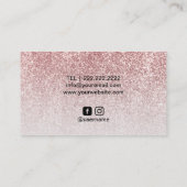 バラ金ゴールドグリッターまぶしメイクアップアーティスト 名刺 (裏面)