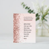 バラ金ゴールドグリッターやる気を起こさせる引用文事業 案内ポストカード (スタンド正面)