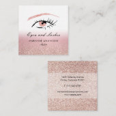 バラ金ゴールドグリッターアイズブロウズラッシュ スクエア名刺 (正面/裏面)