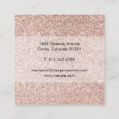 バラ金ゴールドグリッターアイズブロウズラッシュ スクエア名刺 (裏面)