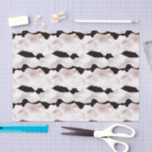 バラ金ゴールドグリッターアガート白黒スワール 薄葉紙 (クラフト)