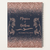 バラ金ゴールドグリッターイチョウ離れウェディングプランナー プランナー手帳 (裏面)