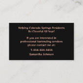 バラ金ゴールドグリッターイベントバーテンダー名刺 名刺 (裏面)