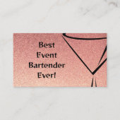 バラ金ゴールドグリッターイベントバーテンダー名刺 名刺 (正面)