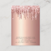 バラ金ゴールドグリッターイヤリングネックレスディスプレイカード コーリングカード (裏面)