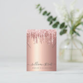 バラ金ゴールドグリッターイヤリングネックレスディスプレイカード コーリングカード (スタンド正面)