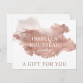 バラ金ゴールドグリッターインクジュエリーギフト券 (正面/裏面)