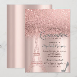 バラ金ゴールドグリッターエッフェルタワーハイトークンセアニラ 招待状