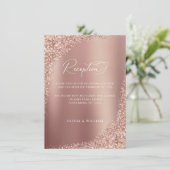 バラ金ゴールドグリッターエレガントウェディング披露宴 エンクロージャーカード (スタンド正面)