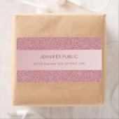 バラ金ゴールドグリッターエレガントトレンディーテンプレート出荷 ラベル (インサイチュ)