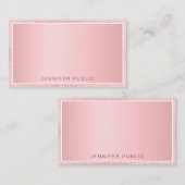 バラ金ゴールドグリッターエレガントパーソナライズされたテンプレート ノートカード (正面/裏面)