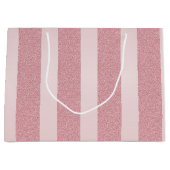 バラ金ゴールドグリッターエレガントモダンテンプレートトレンディー ラージペーパーバッグ (正面)