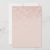 バラ金ゴールドグリッターエレガント金ゴールドブライダルシャワー 招待状 (裏面)