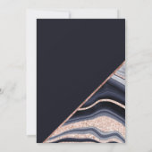 バラ金ゴールドグリッターエーゲート大理石タイポグラフィ結婚ズ 招待状 (裏面)