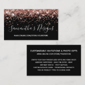 バラ金ゴールドグリッターオンラインストアブラック 名刺 (正面/裏面)