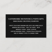 バラ金ゴールドグリッターオンラインストアブラック 名刺 (裏面)