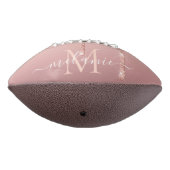 バラ金ゴールドグリッターカスタムレター名フットボールギフト アメリカンフットボール (回転270)