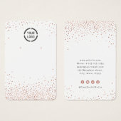 バラ金ゴールドグリッターカスタムロゴイヤリング表示 (正面&裏面)