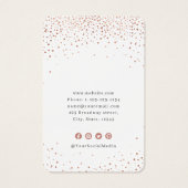 バラ金ゴールドグリッターカスタムロゴイヤリング表示 (裏面)