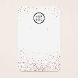 バラ金ゴールドグリッターカスタムロゴイヤリング表示