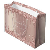 バラ金ゴールドグリッターカスタム抱き枕文字名 ラージペーパーバッグ (裏面アングル)