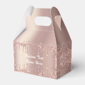 バラ金ゴールドグリッターカスタム文字あなたの名前ギフトボックス フェイバーボックス (裏面サイド)