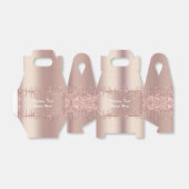 バラ金ゴールドグリッターカスタム文字あなたの名前ギフトボックス フェイバーボックス (折り畳みなし)