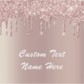 バラ金ゴールドグリッターカスタム文字あなたの名前ステッカー シール (正面)