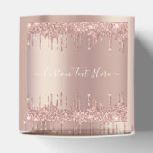 バラ金ゴールドグリッターカスタム文字お名前お気に入りボックス フェイバーボックス (上部)