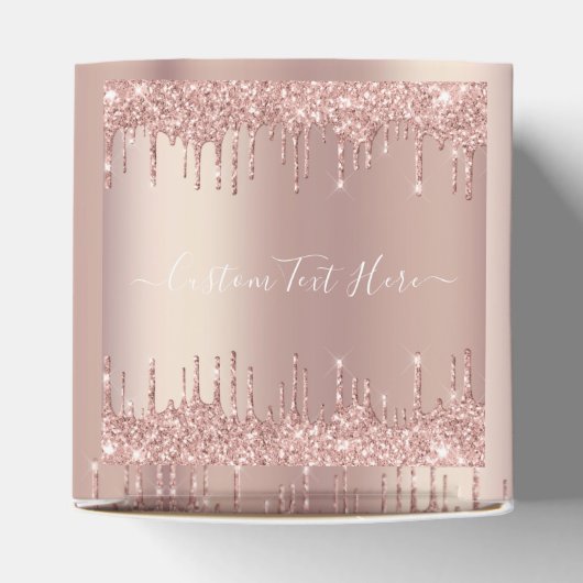 バラ金ゴールドグリッターカスタム文字お名前お気に入りボックス フェイバーボックス (上部)