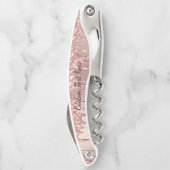 バラ金ゴールドグリッターカスタム文字ウェイターコルクねじ ソムリエナイフ (裏面)