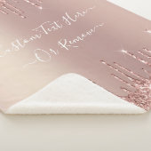 バラ金ゴールドグリッターカスタム文字シェルパブランケット シェルパブランケット (3/4)