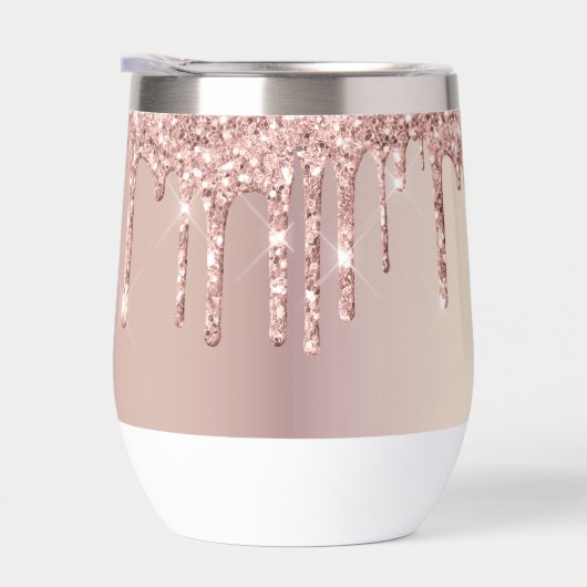 バラ金ゴールドグリッターカスタム文字パーソナライズされた (右面)