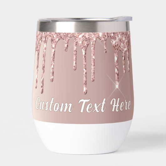 バラ金ゴールドグリッターカスタム文字パーソナライズされた (左面)