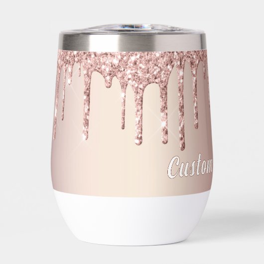 バラ金ゴールドグリッターカスタム文字パーソナライズされた (正面)