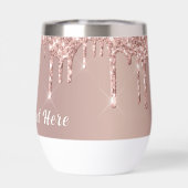 バラ金ゴールドグリッターカスタム文字パーソナライズされた (背面)